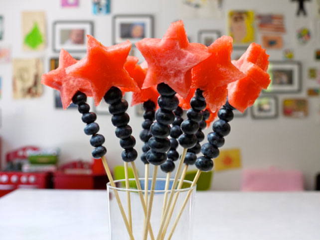 Fourth of July Fruit Wands