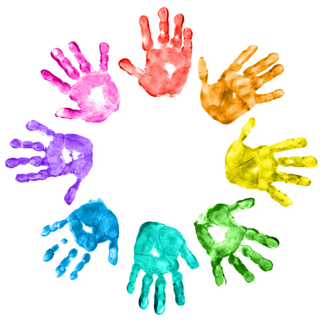 rainbow handprint clipart - photo #34